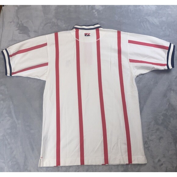 Cutter & Buck Men’s L Mickey Mouse Embroidered White Red Striped Polo - Picture 10 of 10